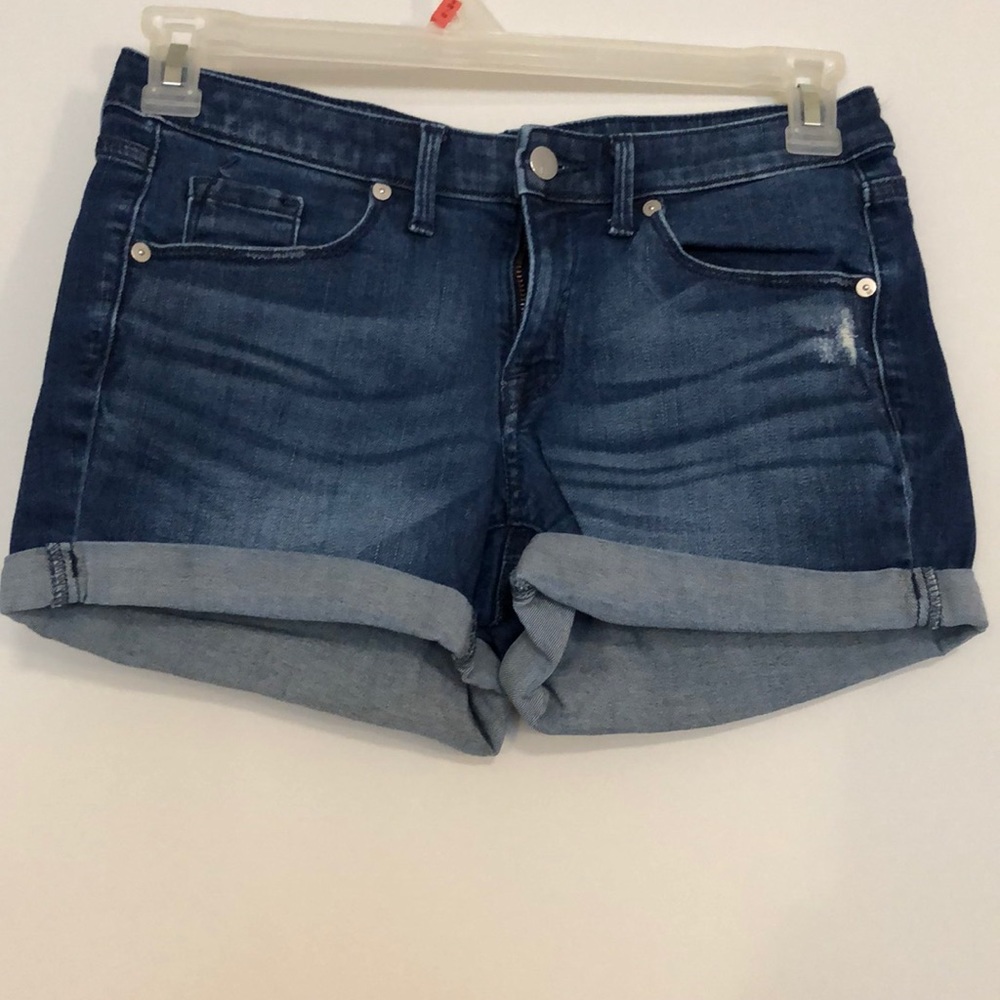Mossimo mid-rise midi denim shorts